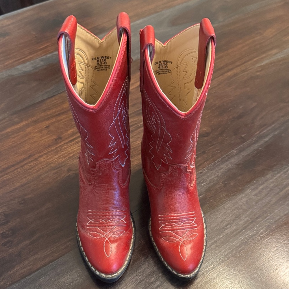 Old West Scarlet Cowboy Boots